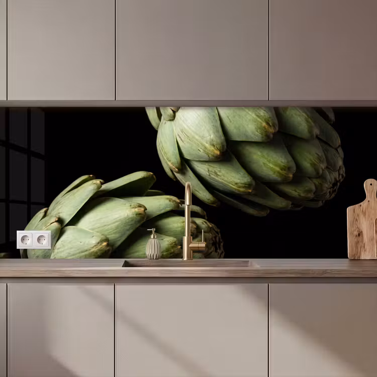 Keuken achterwand - Artisjok - Groen - Eten — 1