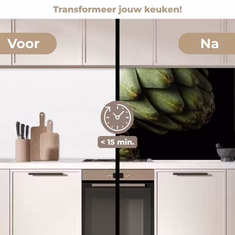 Keuken achterwand - Artisjok - Groen - Eten — 2