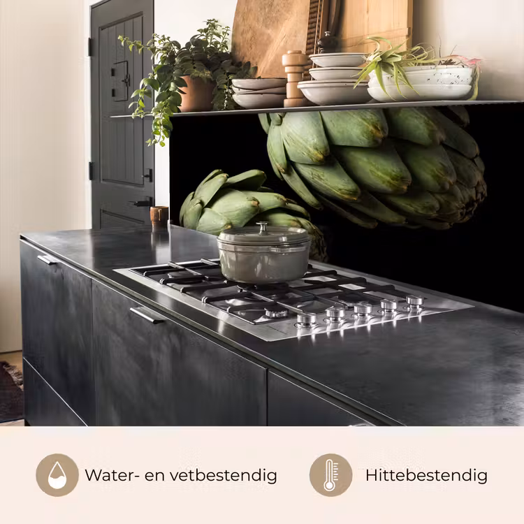 Keuken achterwand - Artisjok - Groen - Eten — 3