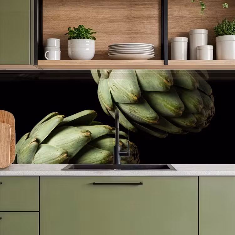 Keuken achterwand - Artisjok - Groen - Eten — 5