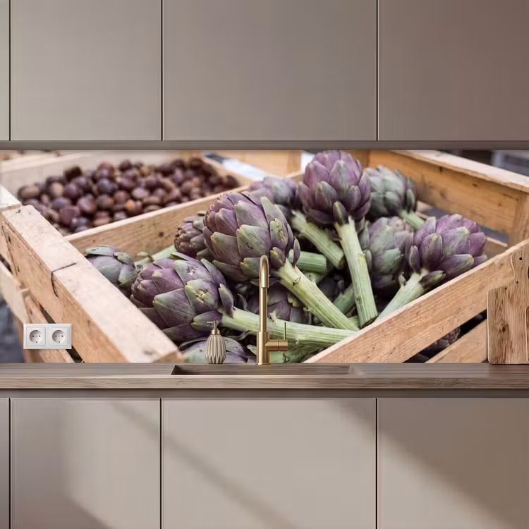 Keuken achterwand - Groenten - Markt - Vers — 1