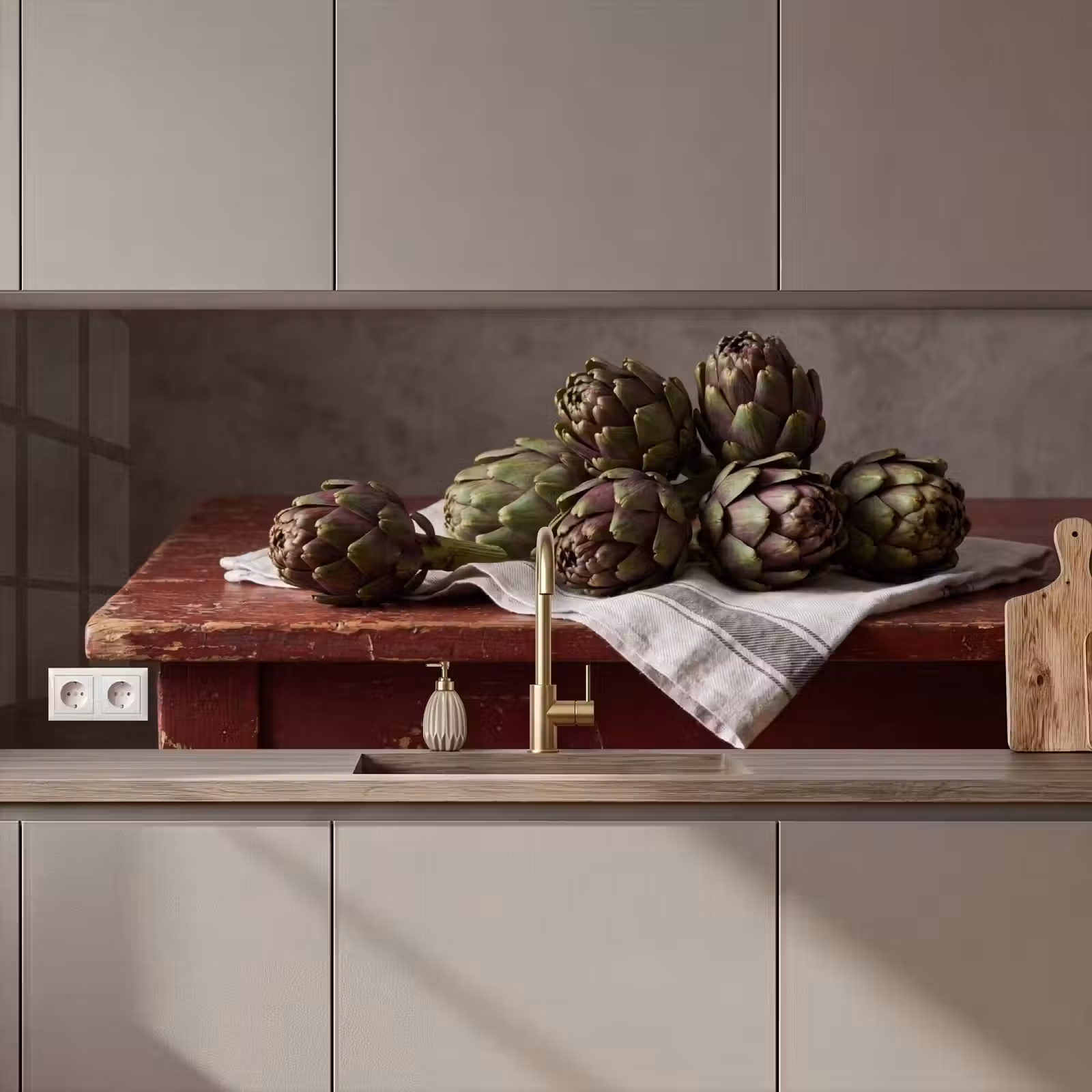 Keuken achterwand - Artisjok - Eten - Rustiek — 1