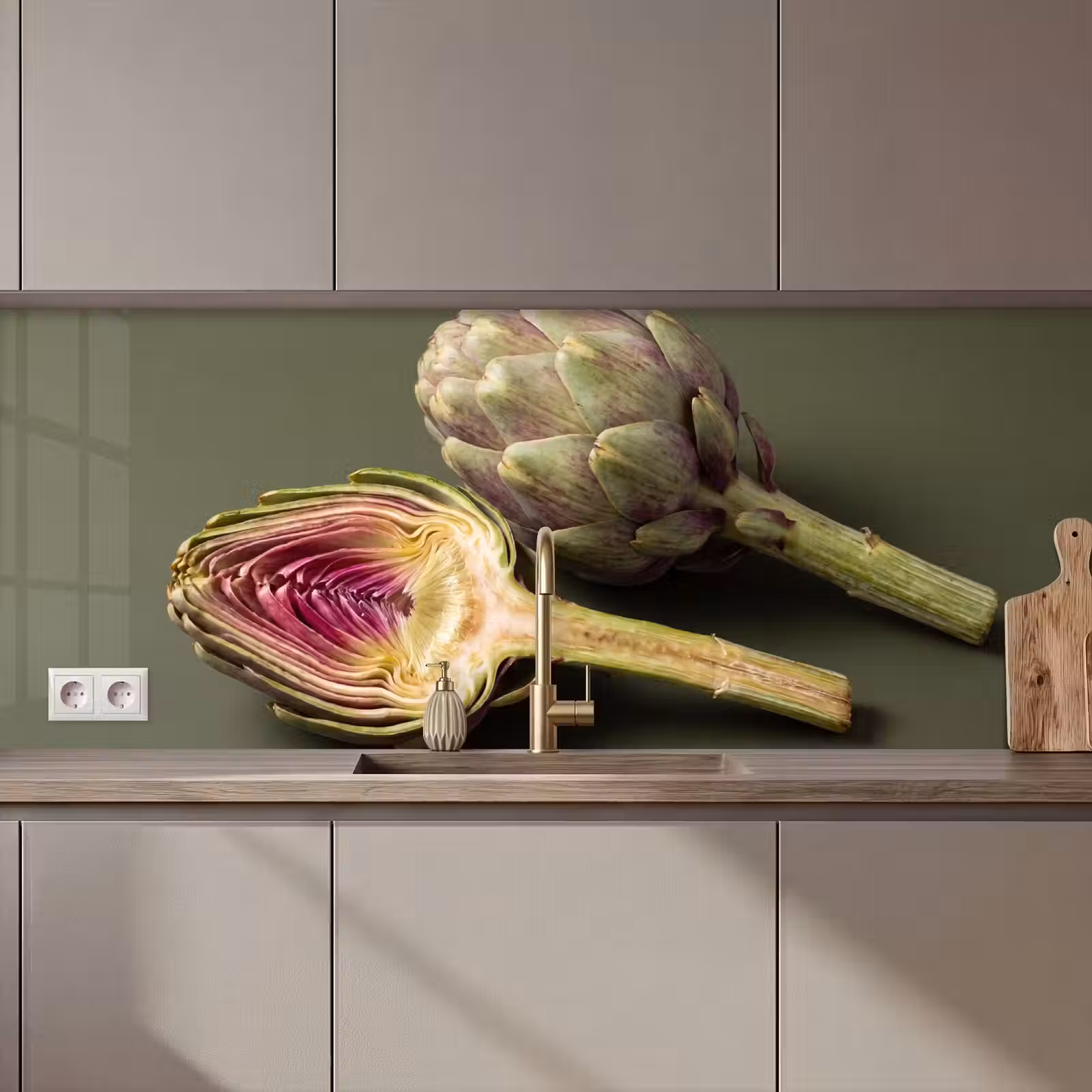 Keuken achterwand - Artisjok - Paars - Voedsel — 1