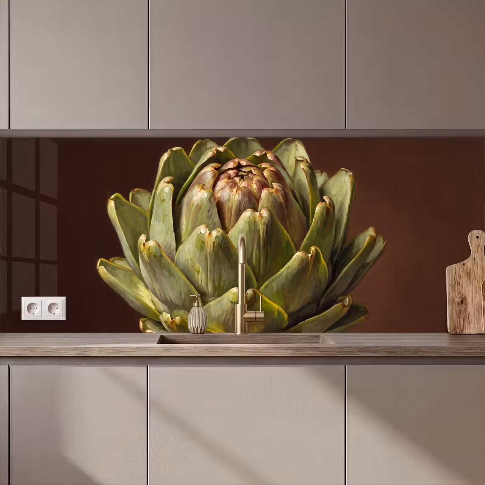 Keuken achterwand - Groente - Artisjok - Groen — 1