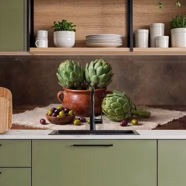 Keuken achterwand - Artisjokken - Olijven - Eten — 5