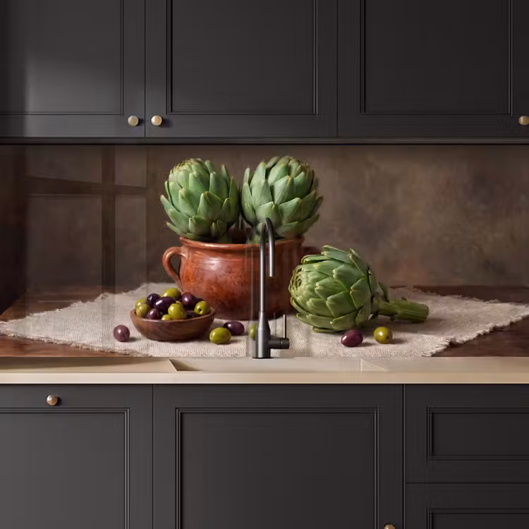 Keuken achterwand - Artisjokken - Olijven - Eten — 6