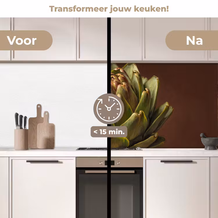 Keuken achterwand - Groente - Artisjok - Groen — 2