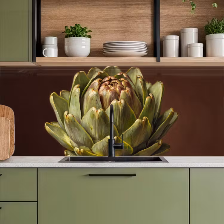 Keuken achterwand - Groente - Artisjok - Groen — 5