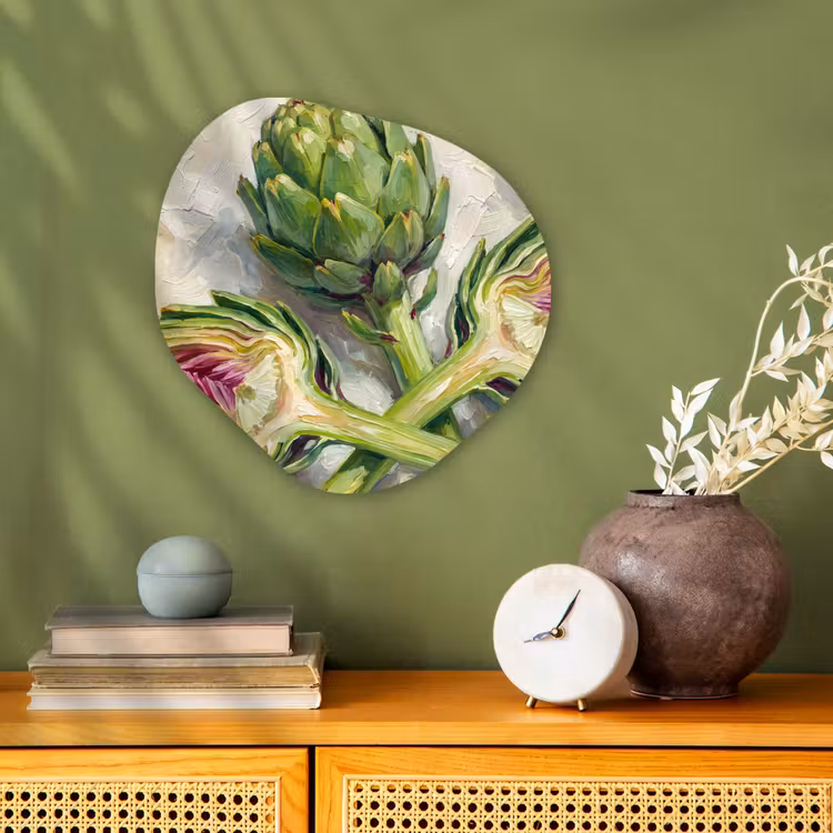 Organisch schilderij - Forex - Artisjok - Citroen - Eten — 2
