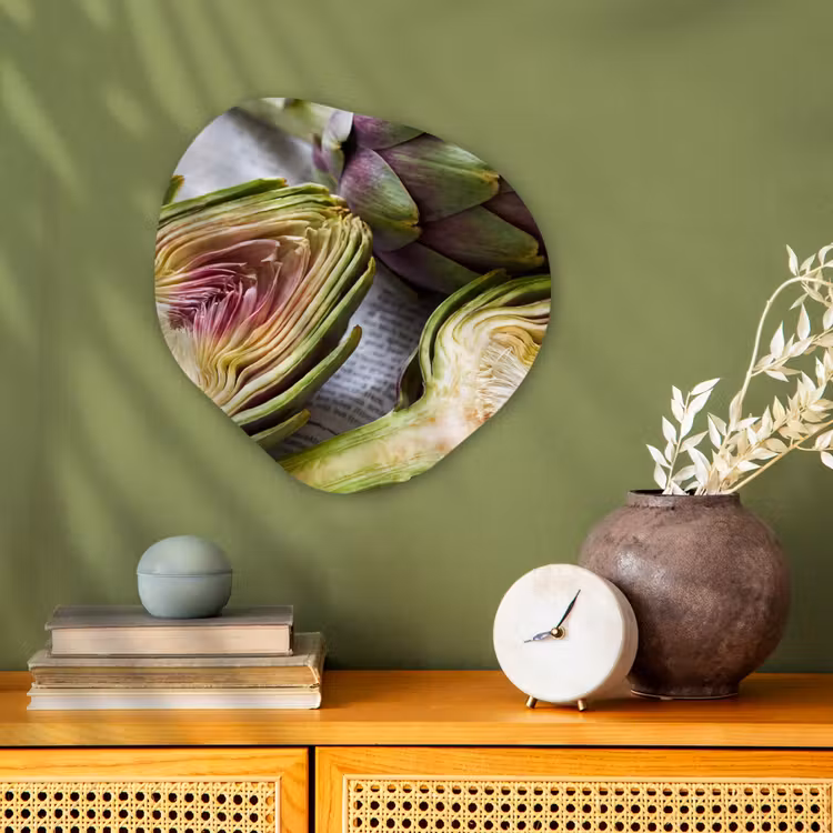 Organisch schilderij - Forex - Artisjok - Doorgesneden - Eten — 2