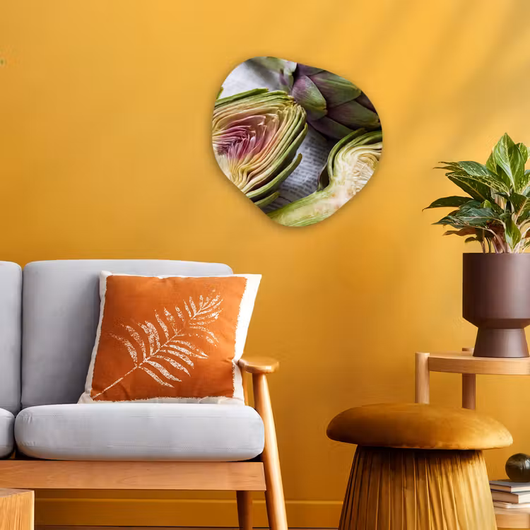 Organisch schilderij - Forex - Artisjok - Doorgesneden - Eten — 3