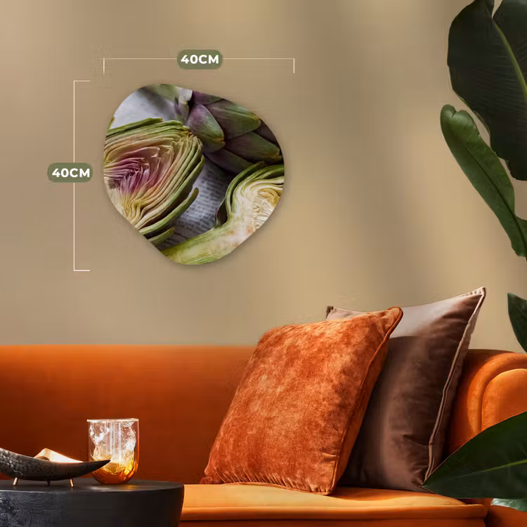 Organisch schilderij - Forex - Artisjok - Doorgesneden - Eten — 4