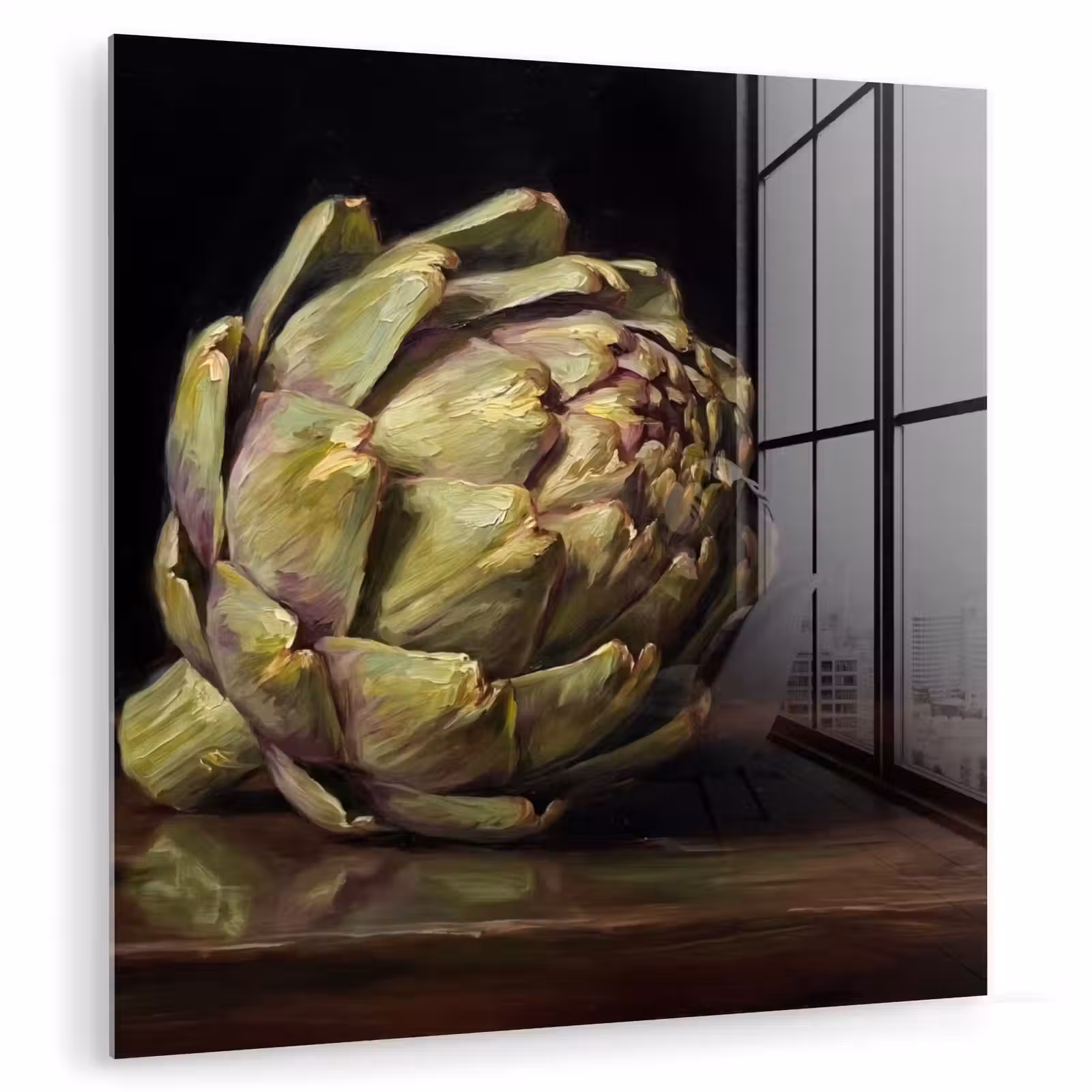 Glas schilderij - Artichok - Eten - Klassiek — 1