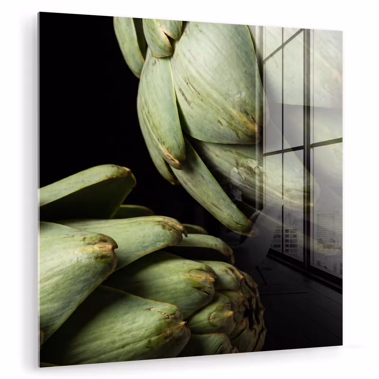 Glas schilderij - Artisjok - Groen - Eten — 1