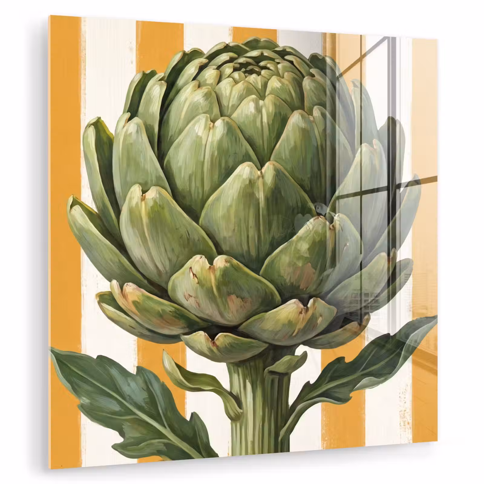 Glas schilderij - Artisjok - Modern - Groente — 1