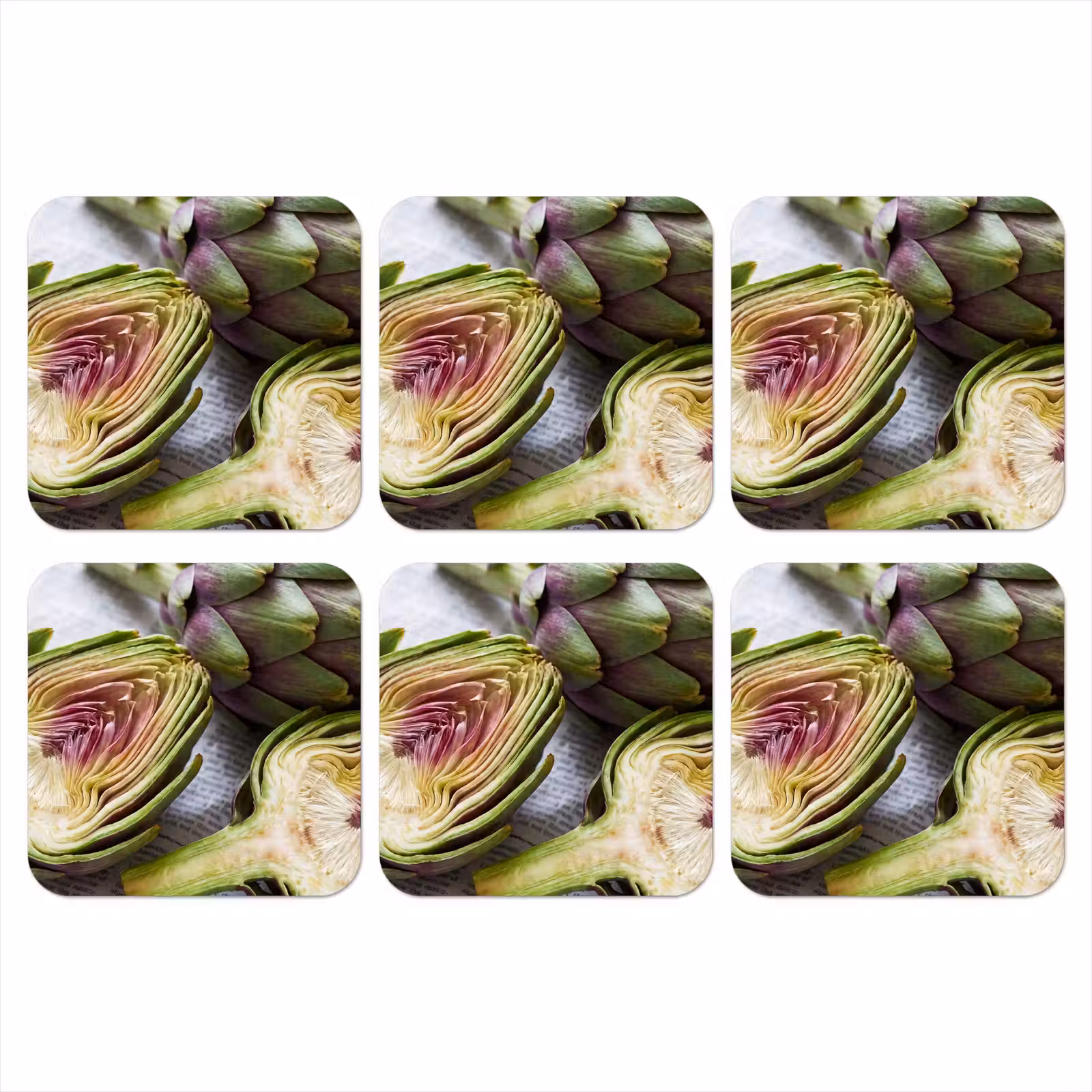 Onderzetter - Artisjok - Doorgesneden - Eten — 1