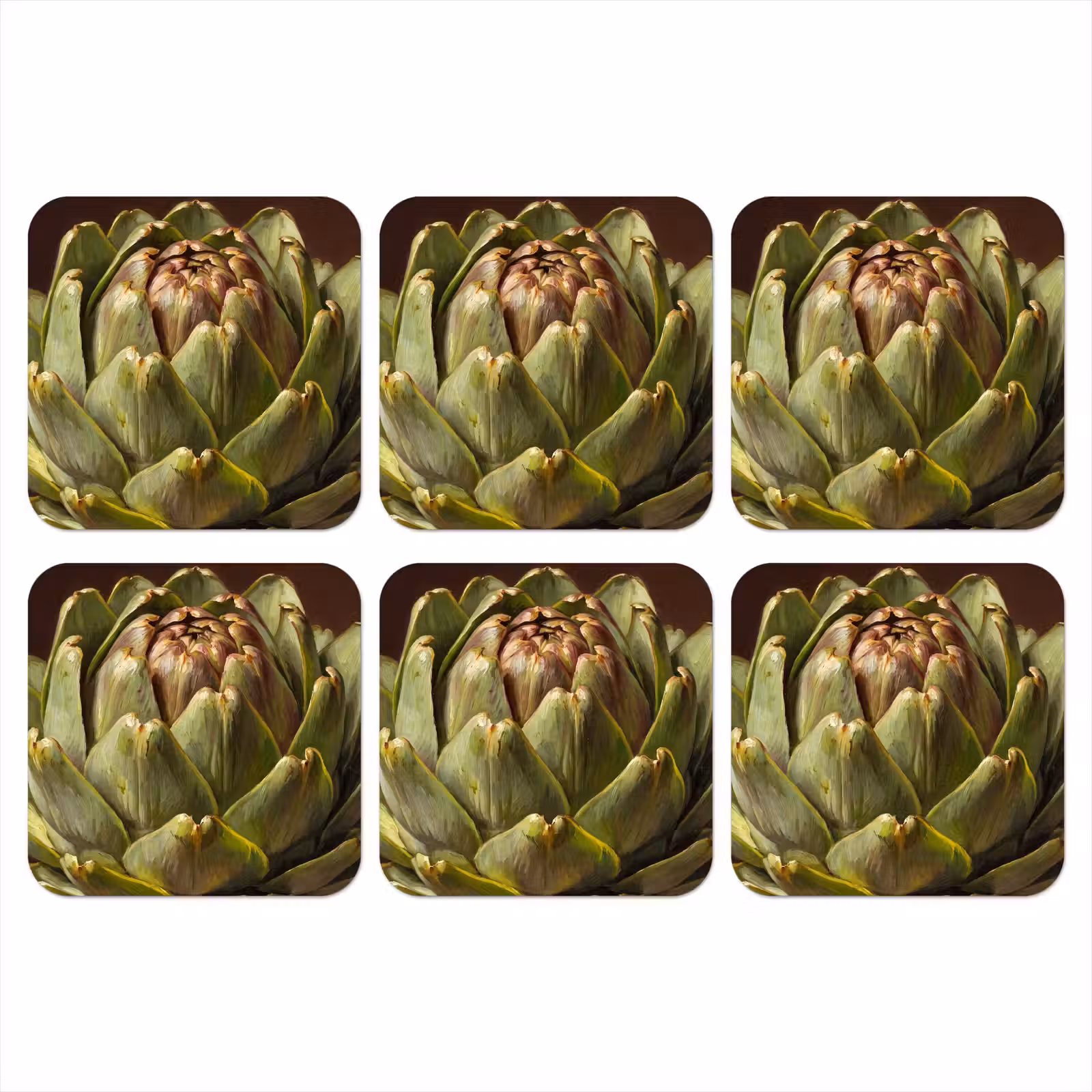 Onderzetter - Groente - Artisjok - Groen — 1