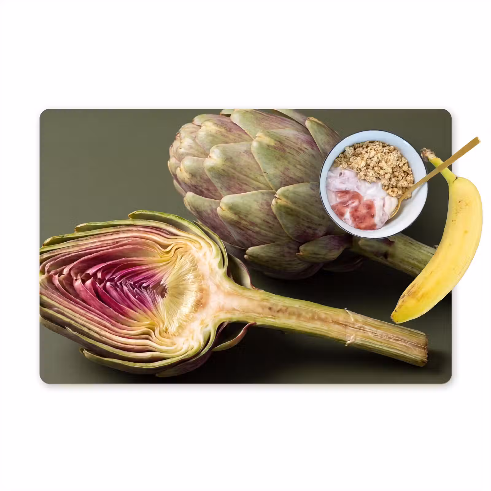 Placemat - 6 stuks - Artisjok - Paars - Voedsel — 1
