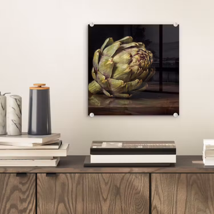 Glas schilderij - Artichok - Eten - Klassiek — 2