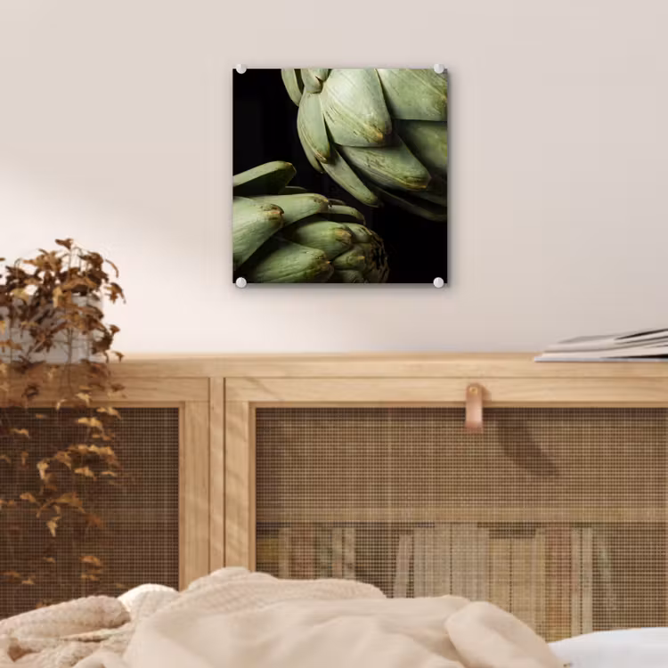 Glas schilderij - Artisjok - Groen - Eten — 5