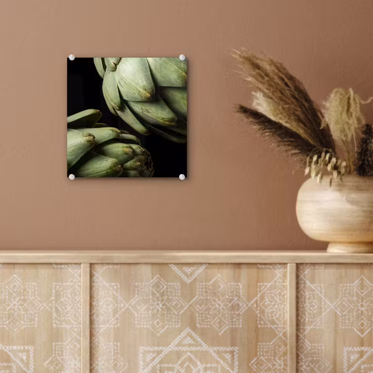 Glas schilderij - Artisjok - Groen - Eten — 6