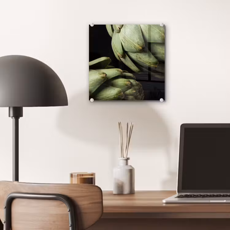 Glas schilderij - Artisjok - Groen - Eten — 7
