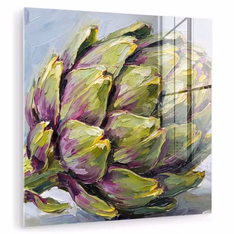 Glas schilderij - Eten - Artisjok - Modern — 1