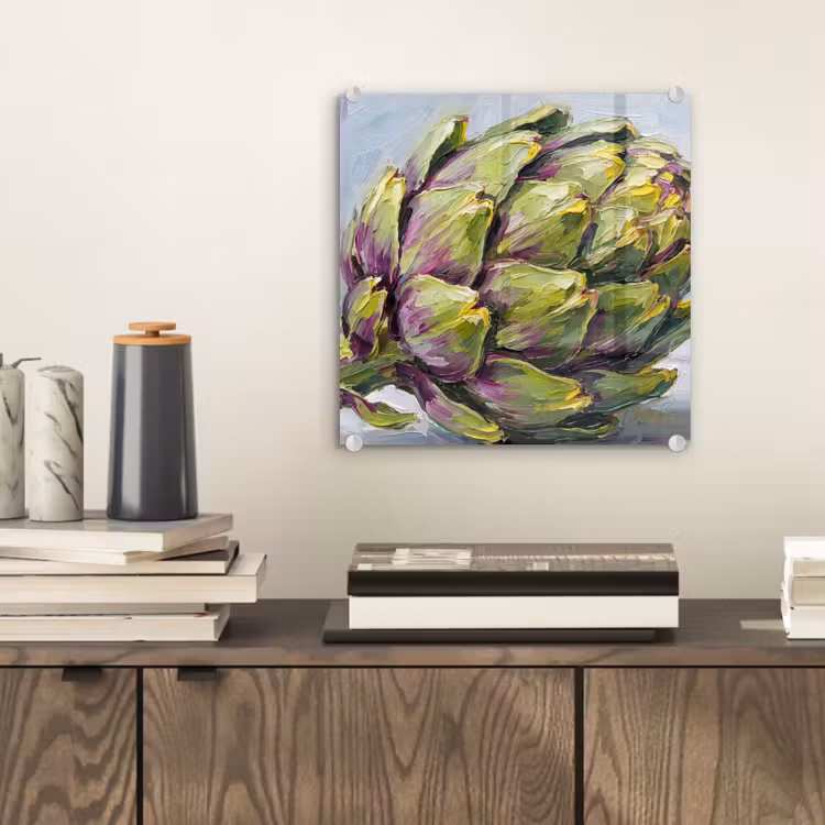 Glas schilderij - Eten - Artisjok - Modern — 2