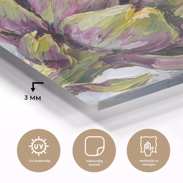 Glas schilderij - Eten - Artisjok - Modern — 3