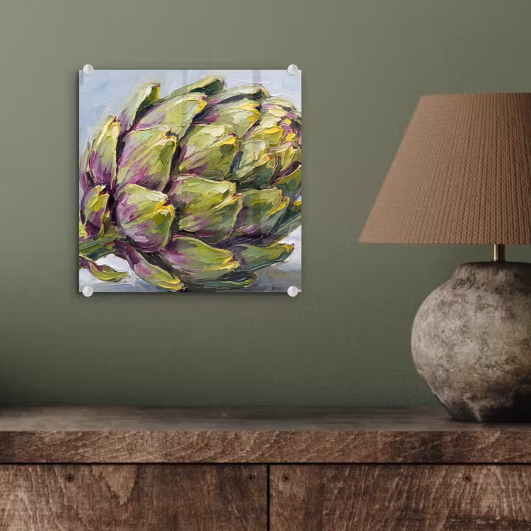 Glas schilderij - Eten - Artisjok - Modern — 4