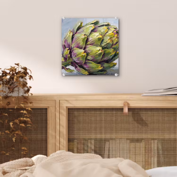 Glas schilderij - Eten - Artisjok - Modern — 5