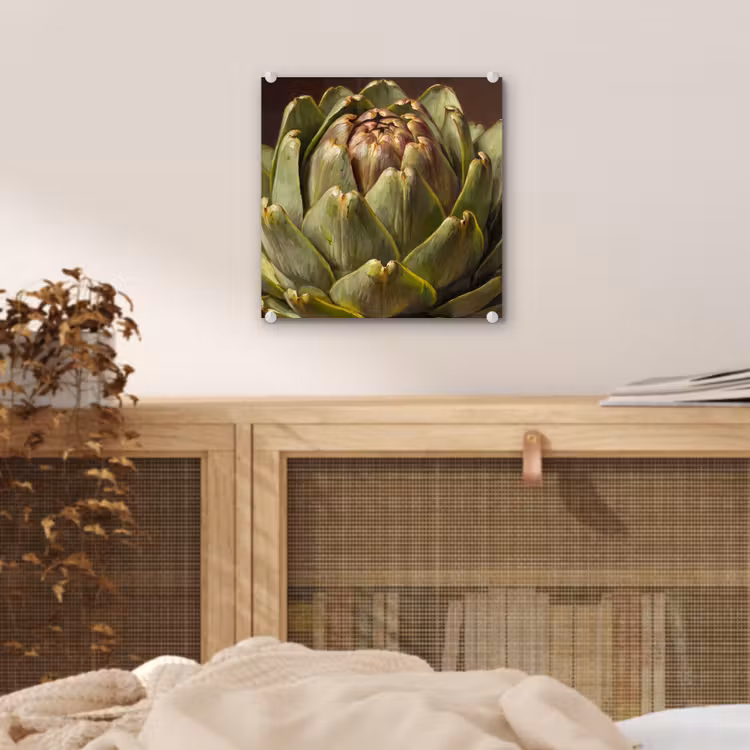 Glas schilderij - Groente - Artisjok - Groen — 5