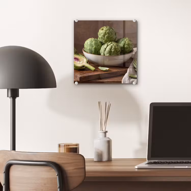 Glas schilderij - Groenten - Artisjok - Keuken — 7