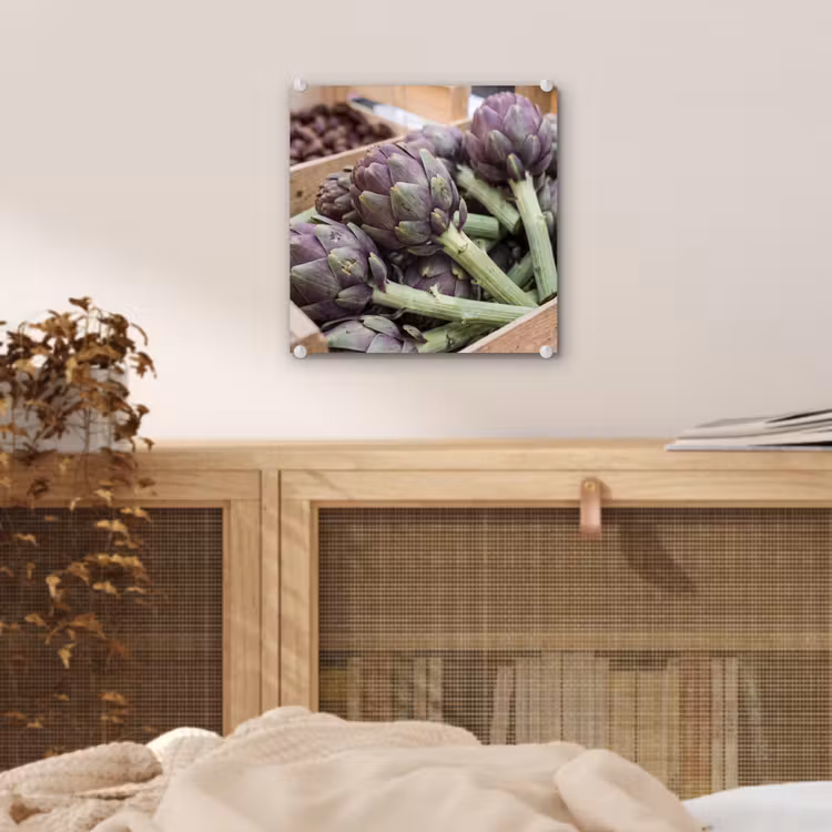 Glas schilderij - Groenten - Markt - Vers — 5