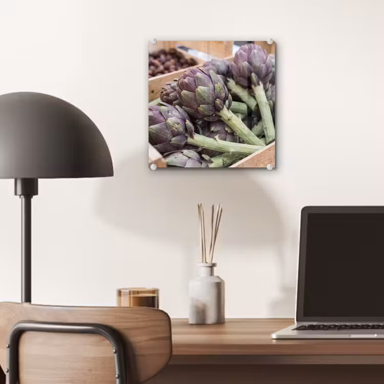 Glas schilderij - Groenten - Markt - Vers — 7