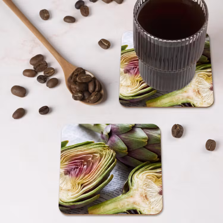 Onderzetter - Artisjok - Doorgesneden - Eten — 4