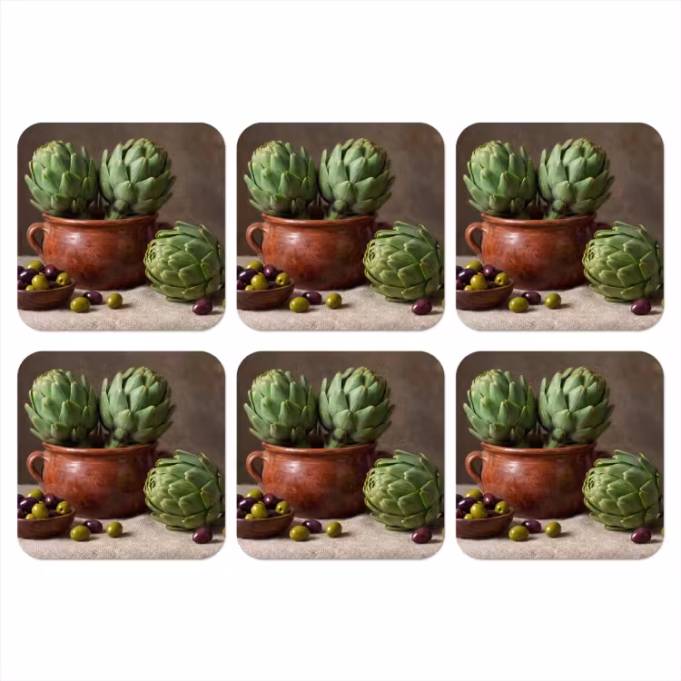 Onderzetter - Artisjokken - Olijven - Eten — 1