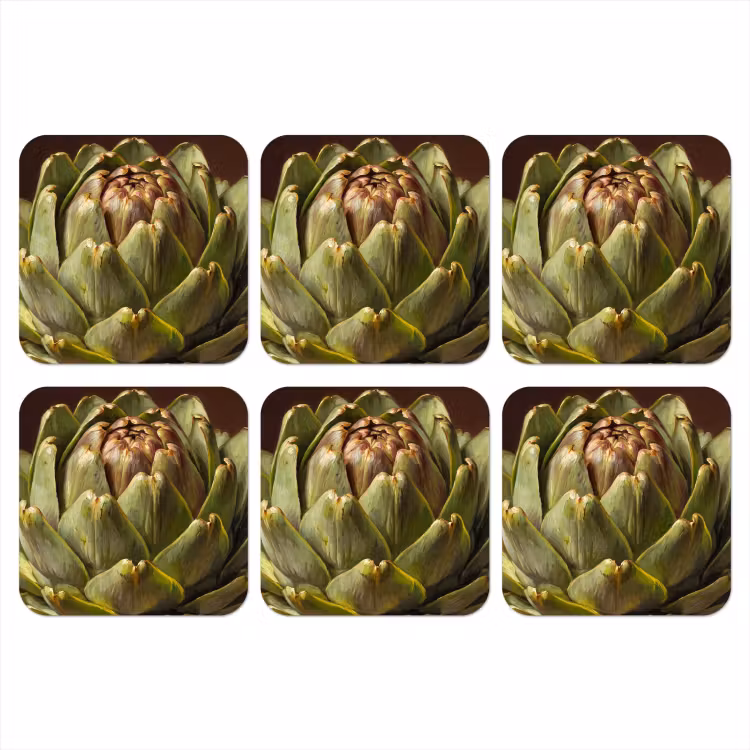 Onderzetter - Groente - Artisjok - Groen — 1