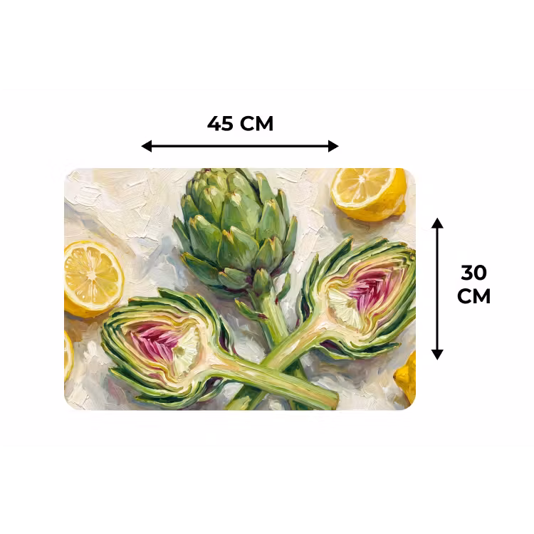 Placemat - 6 stuks - Artisjok - Citroen - Eten — 3
