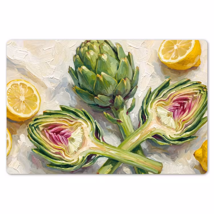 Placemat - 6 stuks - Artisjok - Citroen - Eten — 7