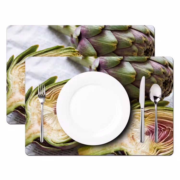 Placemat - 6 stuks - Artisjok - Doorgesneden - Eten — 2