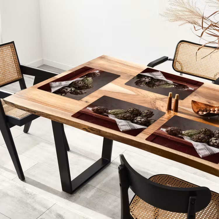 Placemat - 6 stuks - Artisjok - Eten - Rustiek — 5