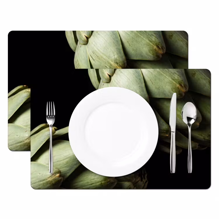 Placemat - 6 stuks - Artisjok - Groen - Eten — 2
