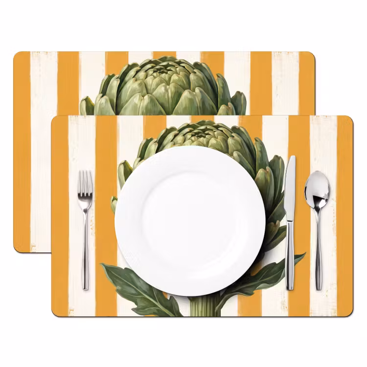 Placemat - 6 stuks - Artisjok - Modern - Groente — 2