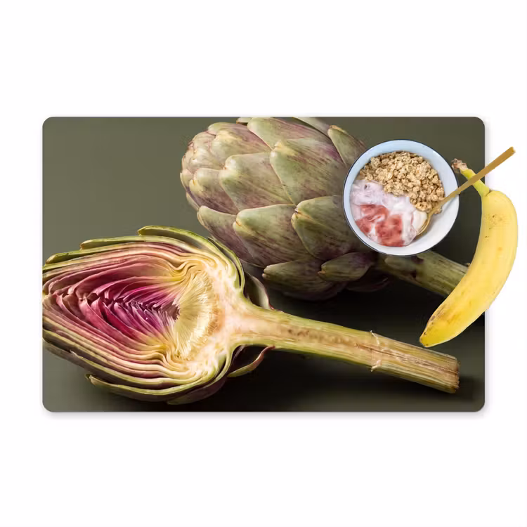 Placemat - 6 stuks - Artisjok - Paars - Voedsel — 1