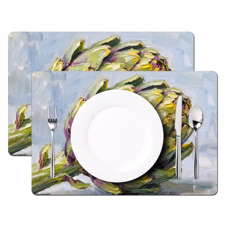 Placemat - 6 stuks - Eten - Artisjok - Modern — 2