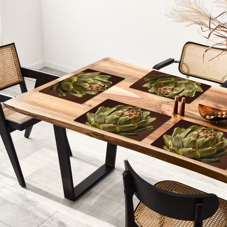 Placemat - 6 stuks - Groente - Artisjok - Groen — 5