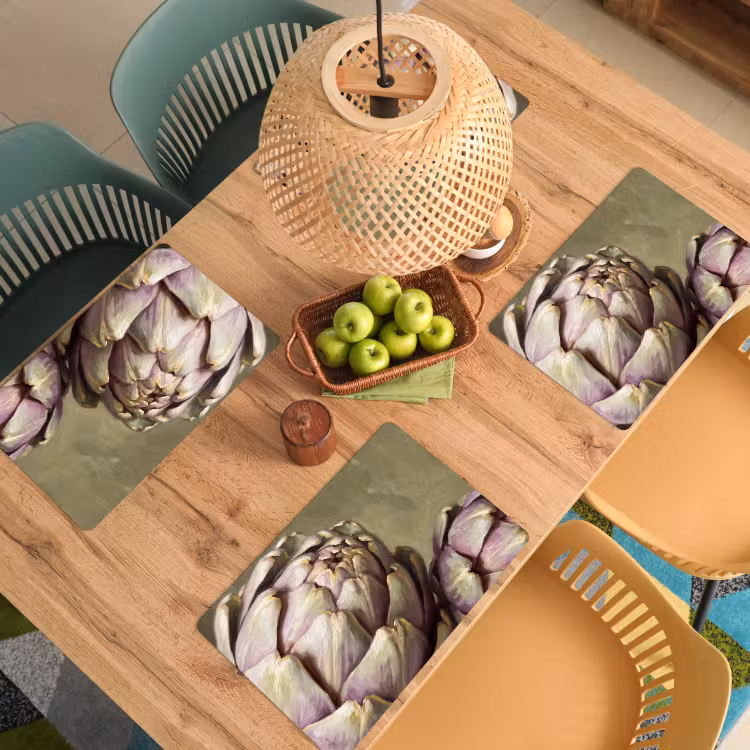 Placemat - 6 stuks - Groente - Stilleven - Schilderij — 6