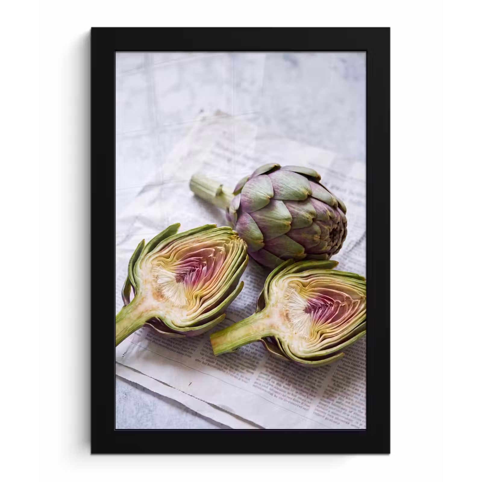 Poster met lijst - Artisjok - Doorgesneden - Eten — 1