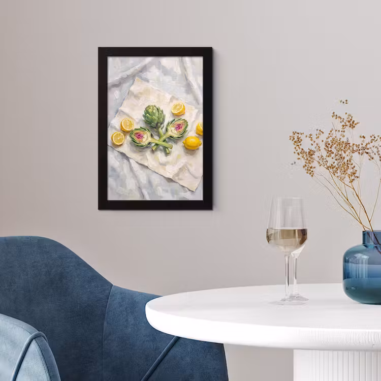 Poster met lijst - Artisjok - Citroen - Eten — 4